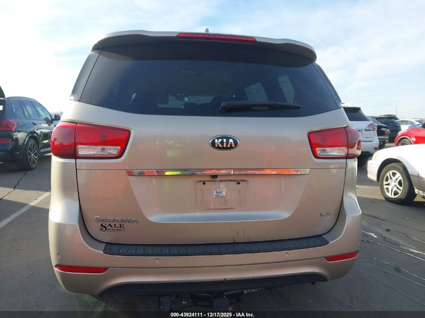 2016 Kia Sedona Lx VIN: KNDMB5C11G6215987 Lot: 43924111
