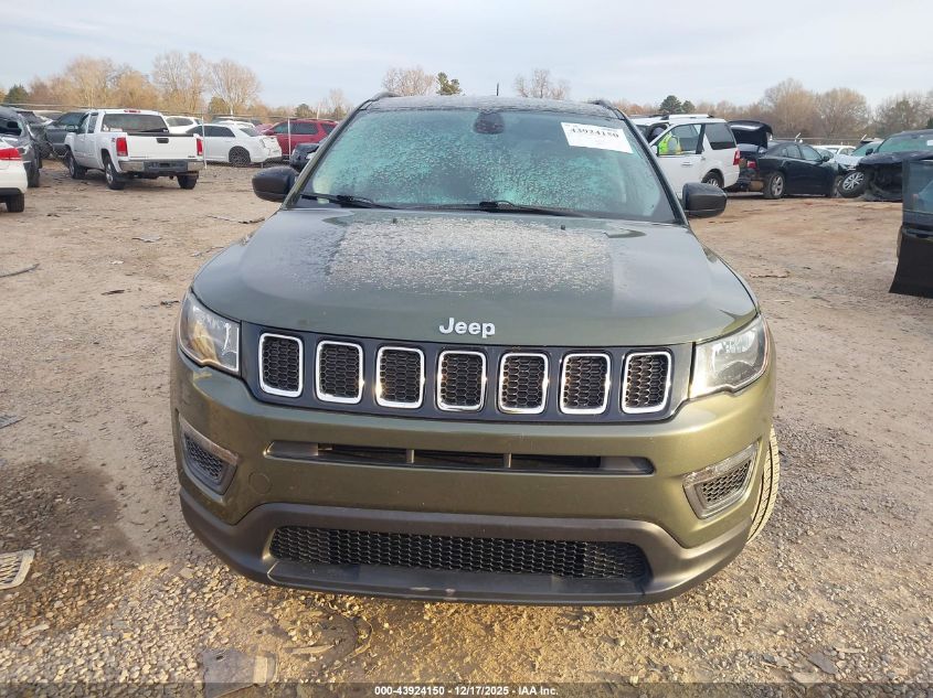 2019 Jeep Compass Sport Fwd VIN: 3C4NJCABXKT731254 Lot: 43924150