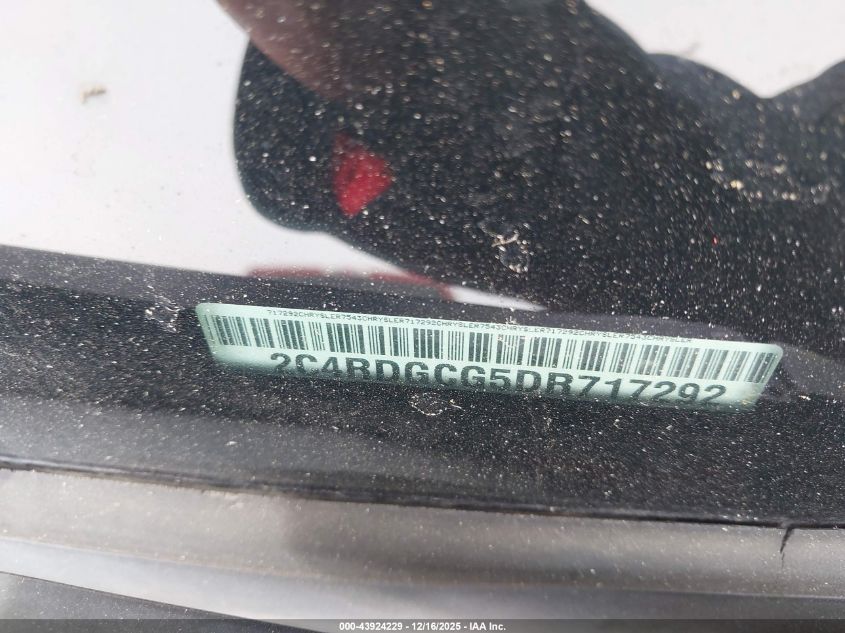 2013 Dodge Grand Caravan Sxt VIN: 2C4RDGCG5DR717292 Lot: 43924229