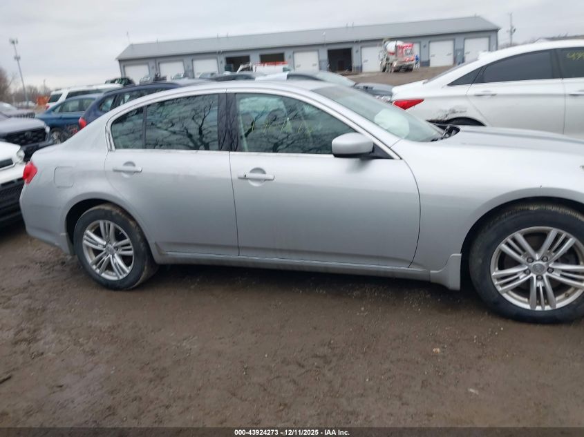 2011 Infiniti G25X VIN: JN1DV6AR7BM651238 Lot: 43924273