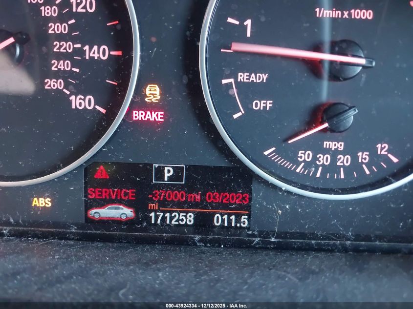 2014 BMW 328I VIN: WBA3A5C52EF605038 Lot: 43924334