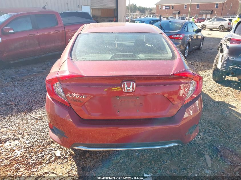 2021 Honda Civic Lx VIN: 2HGFC2F62MH523516 Lot: 43924409