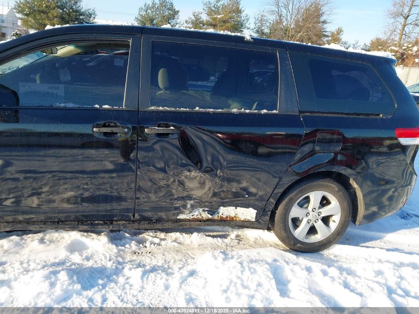 2011 Toyota Sienna Base V6 VIN: 5TDZK3DC5BS153819 Lot: 43924511