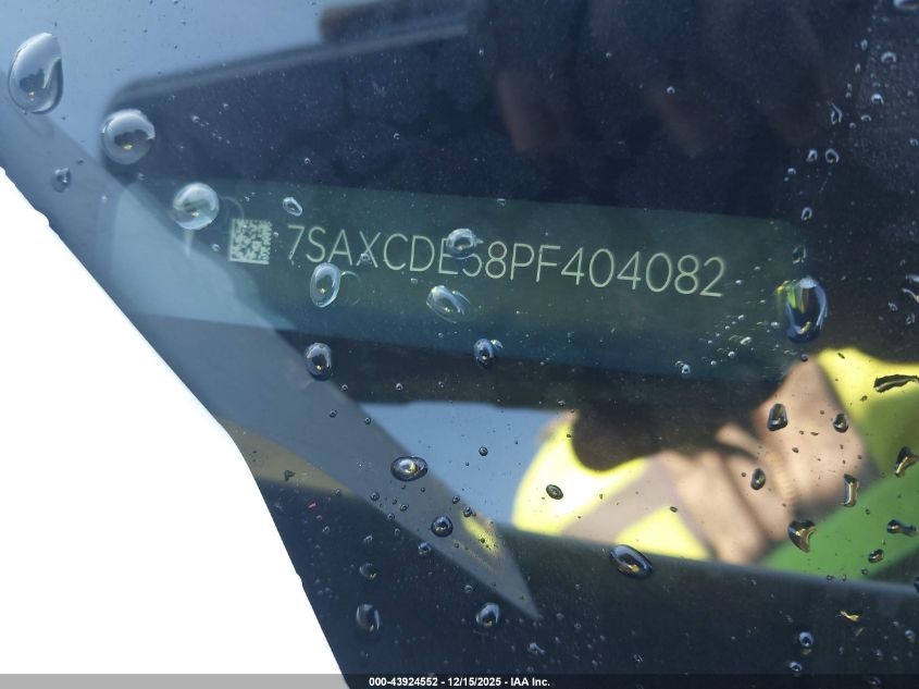 2023 Tesla Model X Dual Motor All-Wheel Drive/Standard Range VIN: 7SAXCDE58PF404082 Lot: 43924552