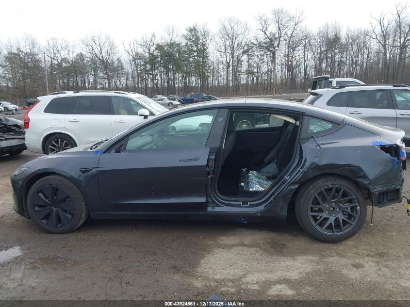 2025 Tesla Model 3 Long Range Rear-Wheel Drive/Standard Rear-Wheel Drive VIN: 5YJ3E1EA0SF976399 Lot: 43924561
