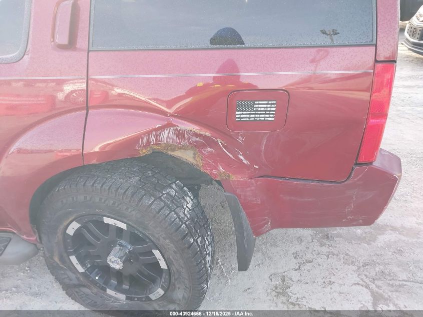 2005 Nissan Pathfinder Se Off-Road VIN: 5N1AR18W35C744184 Lot: 43924666