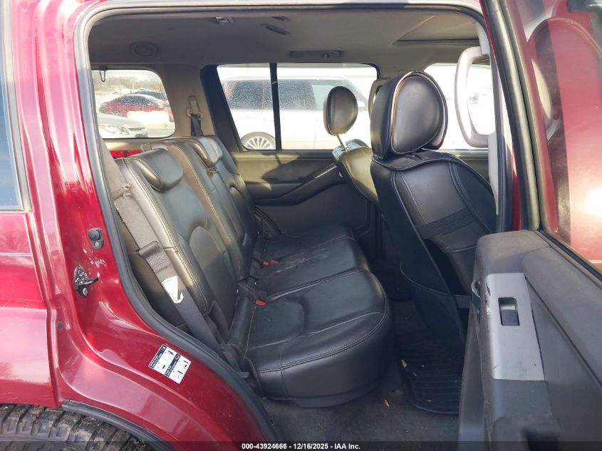 2005 Nissan Pathfinder Se Off-Road VIN: 5N1AR18W35C744184 Lot: 43924666