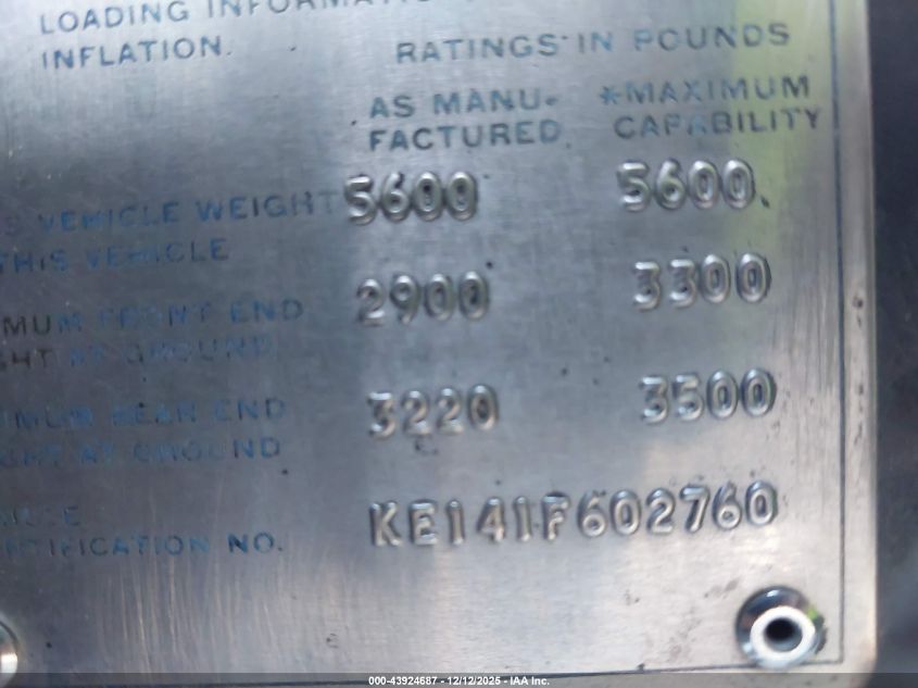 1971 Chevrolet C10 VIN: KE141F602760 Lot: 43924687