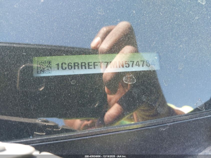 2021 Ram 1500 Lone Star 4X2 5'7 Box VIN: 1C6RREFT7MN574784 Lot: 43924806