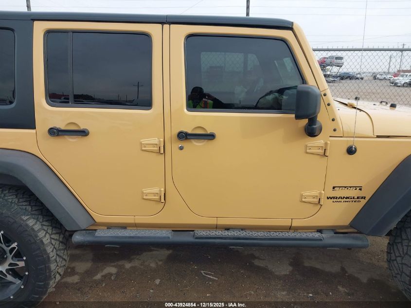 2013 Jeep Wrangler Unlimited Sport VIN: 1C4BJWDG8DL697602 Lot: 43924854