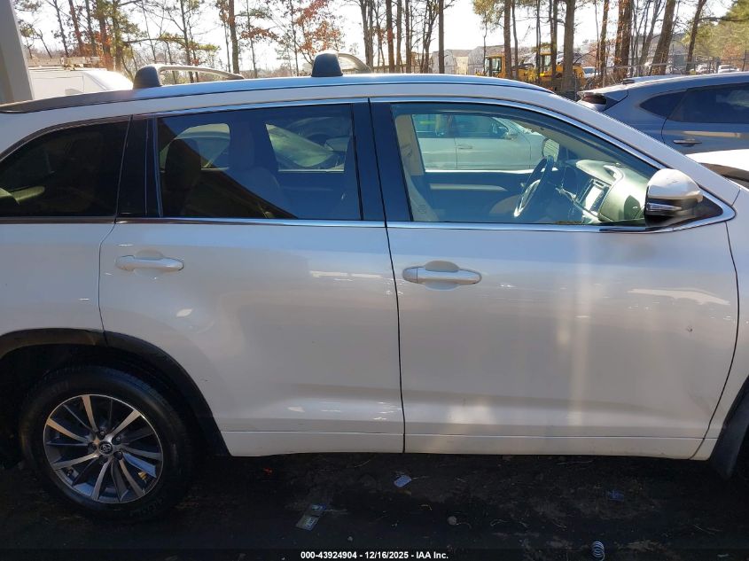 2017 Toyota Highlander Xle VIN: 5TDJZRFH5HS515161 Lot: 43924904