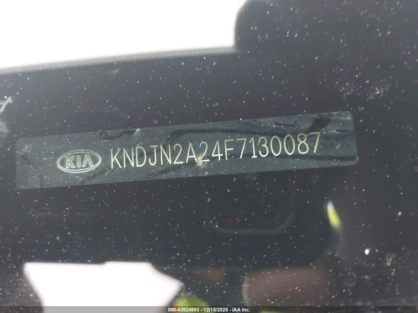 2015 Kia Soul VIN: KNDJN2A24F7130087 Lot: 43924993