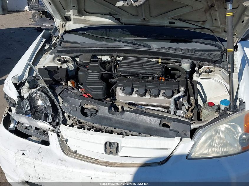 2001 Honda Civic Lx VIN: 2HGES16581H533818 Lot: 43925025