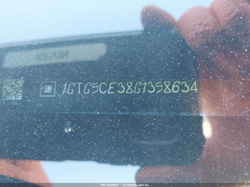 2016 GMC Canyon Sle VIN: 1GTG5CE38G1358634 Lot: 43925027