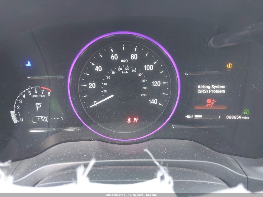 2019 Honda Hr-V Ex-L VIN: 3CZRU6H74KM725711 Lot: 43925113