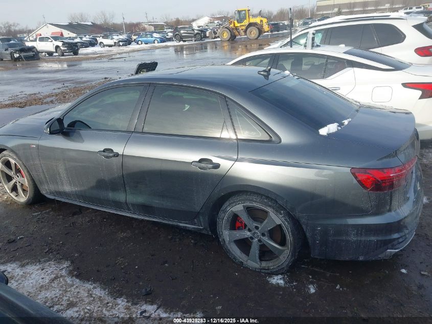 2022 Audi A4 Prestige 45 Tfsi S Line Quattro S Tronic VIN: WAUFAAF46NA007492 Lot: 43925283