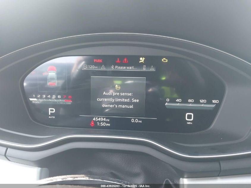 2022 Audi A4 Prestige 45 Tfsi S Line Quattro S Tronic VIN: WAUFAAF46NA007492 Lot: 43925283