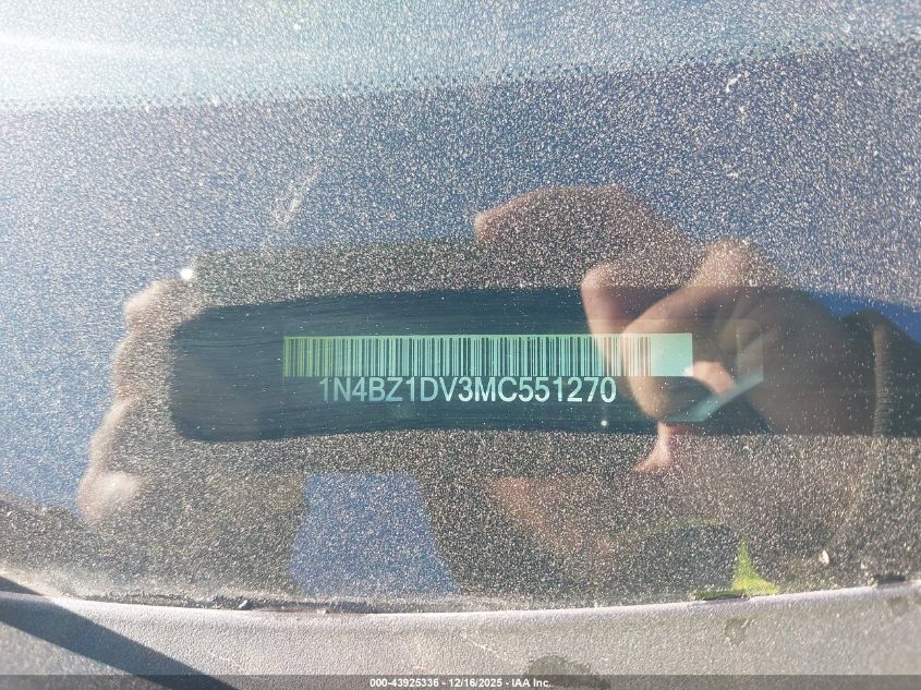 2021 Nissan Leaf Sl Plus 62 Kwh VIN: 1N4BZ1DV3MC551270 Lot: 43925336