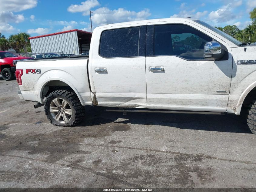 2016 Ford F-150 Platinum VIN: 1FTEW1EG2GFA67237 Lot: 43925455