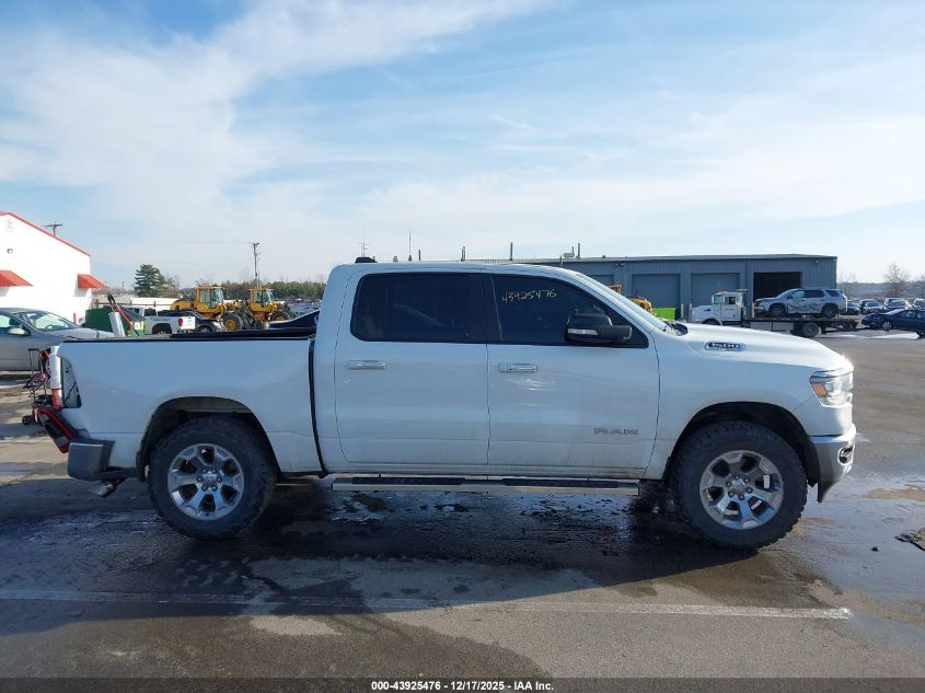 2019 Ram 1500 Big Horn/Lone Star 4X4 5'7 Box VIN: 1C6SRFFT4KN516345 Lot: 43925476