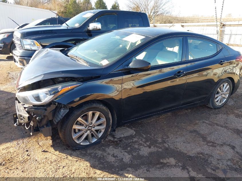 2016 Hyundai Elantra Se VIN: 5NPDH4AE3GH748704 Lot: 43925497