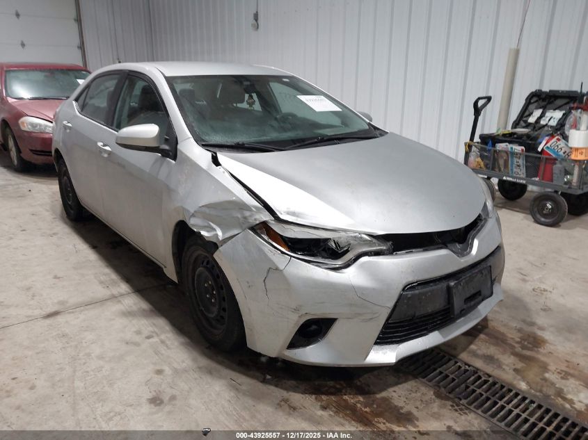 2015 Toyota Corolla Le VIN: 5YFBURHE2FP270833 Lot: 43925557