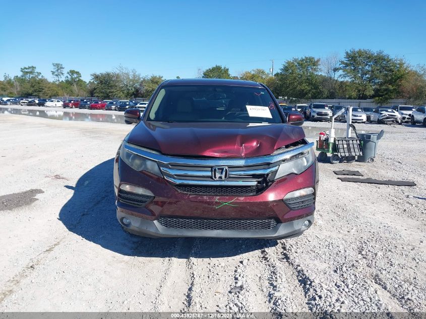 2017 Honda Pilot Ex-L VIN: 5FNYF5H55HB012835 Lot: 43925787
