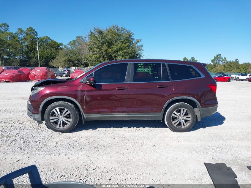 2017 Honda Pilot Ex-L VIN: 5FNYF5H55HB012835 Lot: 43925787