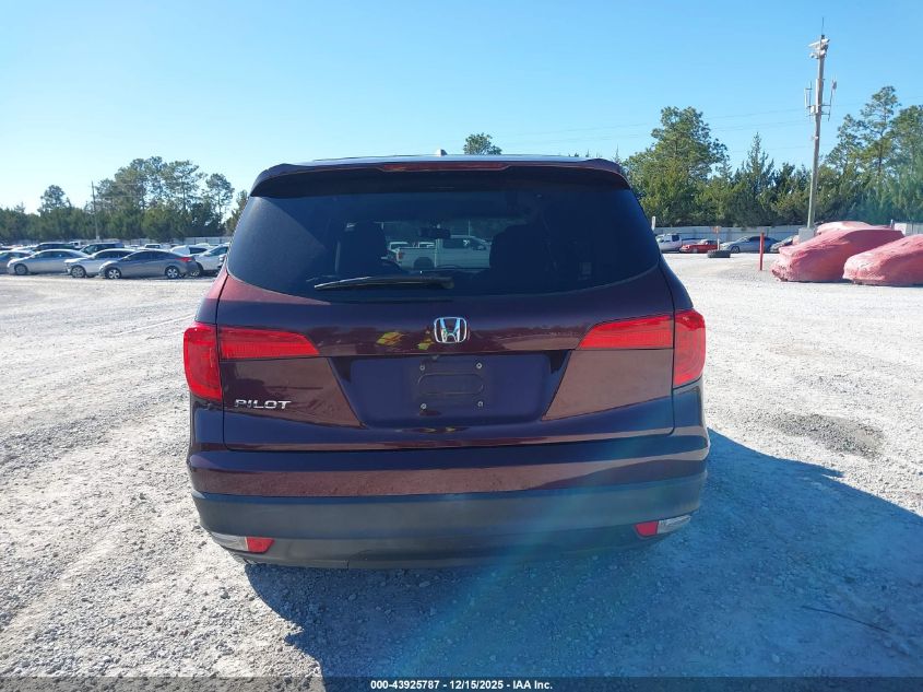 2017 Honda Pilot Ex-L VIN: 5FNYF5H55HB012835 Lot: 43925787