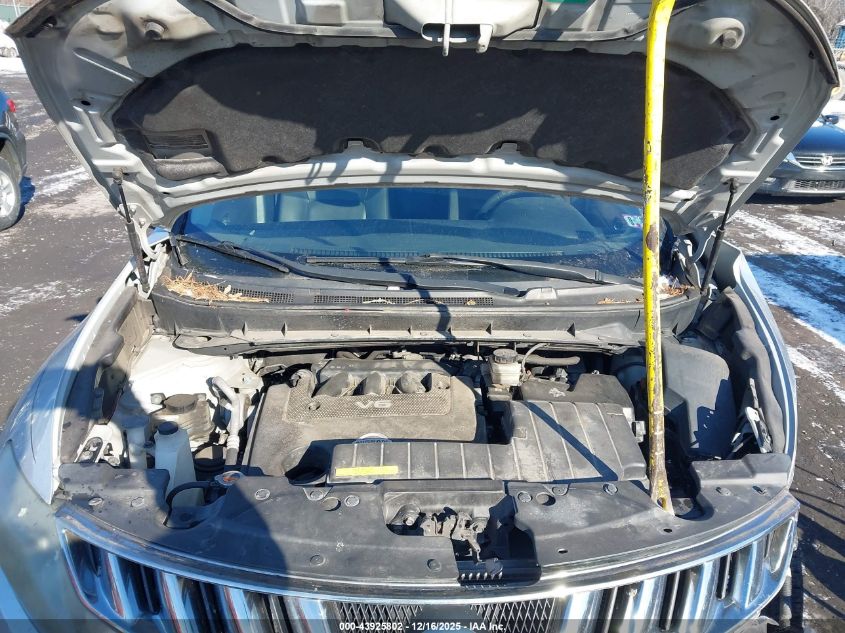 2010 Nissan Murano Sl VIN: JN8AZ1MW1AW100965 Lot: 43925802