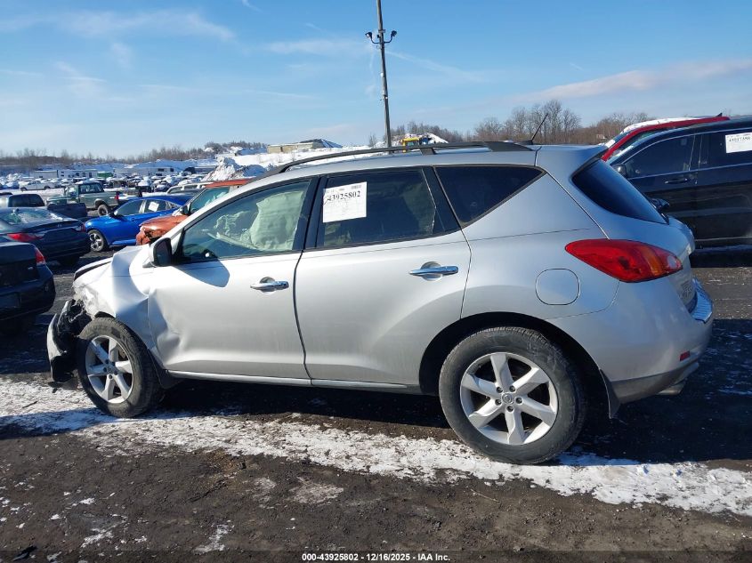 2010 Nissan Murano Sl VIN: JN8AZ1MW1AW100965 Lot: 43925802
