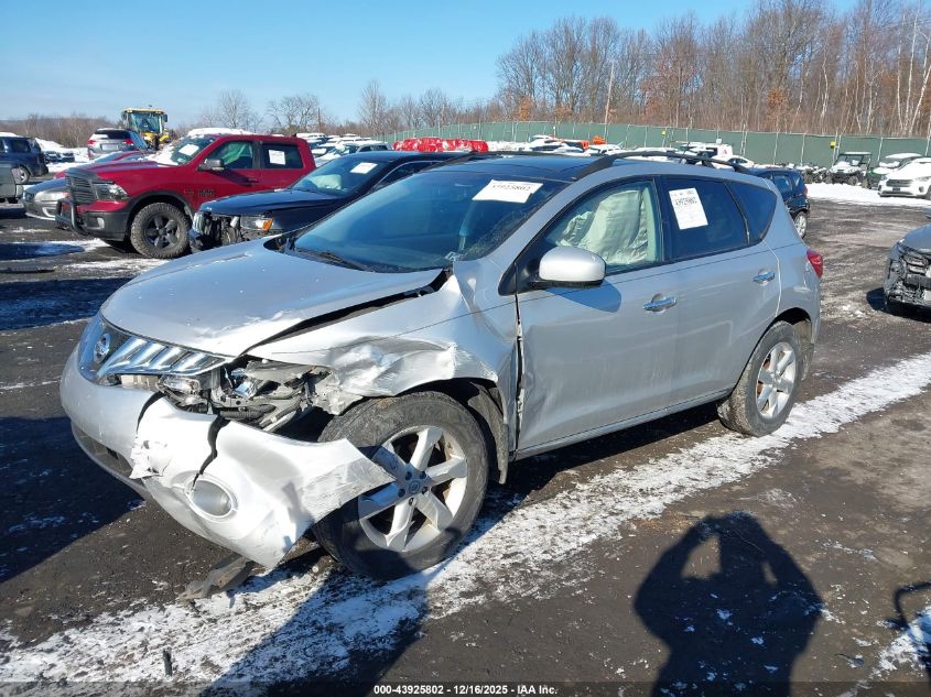 2010 Nissan Murano Sl VIN: JN8AZ1MW1AW100965 Lot: 43925802
