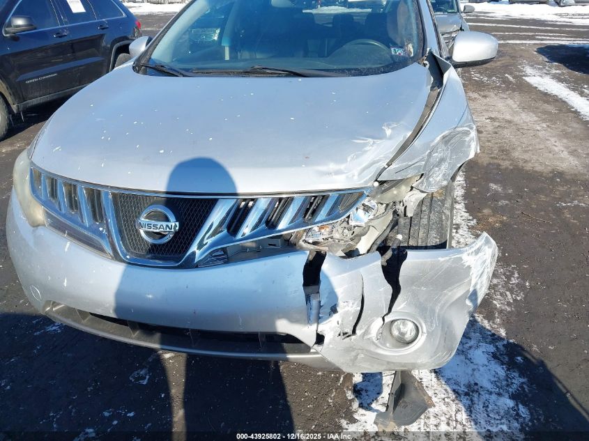 2010 Nissan Murano Sl VIN: JN8AZ1MW1AW100965 Lot: 43925802