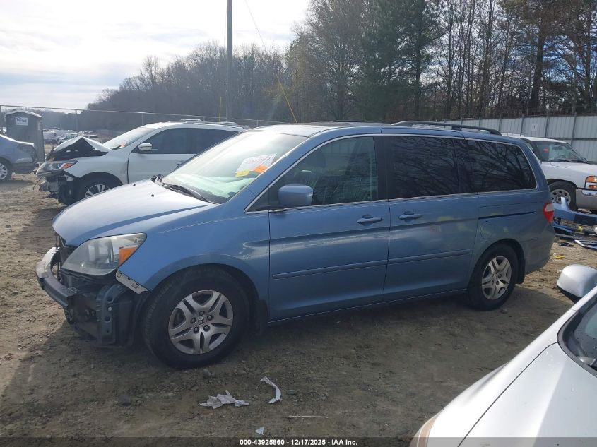 2007 Honda Odyssey Ex-L VIN: 5FNRL38757B086273 Lot: 43925860