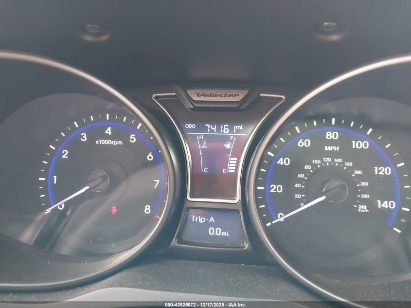 2015 Hyundai Veloster Turbo VIN: KMHTC6AE6FU243133 Lot: 43925872