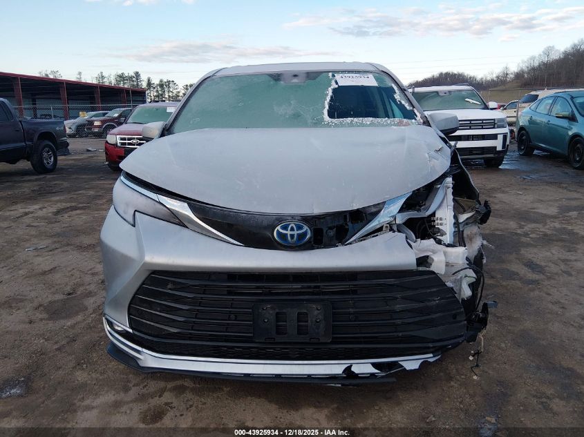 2021 Toyota Sienna Xle VIN: 5TDYSKFC7MS032490 Lot: 43925934