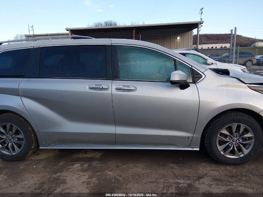 2021 Toyota Sienna Xle VIN: 5TDYSKFC7MS032490 Lot: 43925934