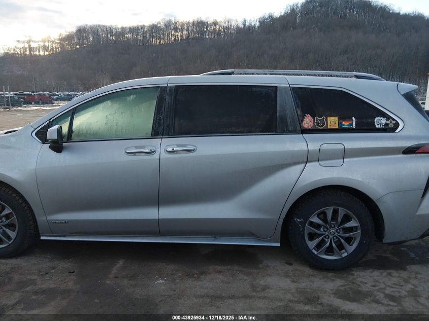 2021 Toyota Sienna Xle VIN: 5TDYSKFC7MS032490 Lot: 43925934