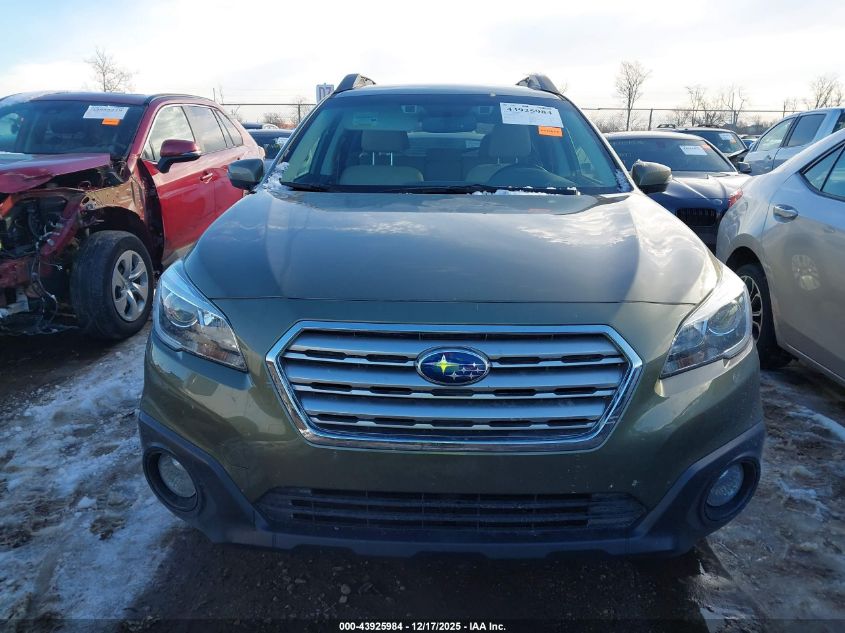 2016 Subaru Outback 2.5I Premium VIN: 4S4BSBFC6G3295772 Lot: 43925984