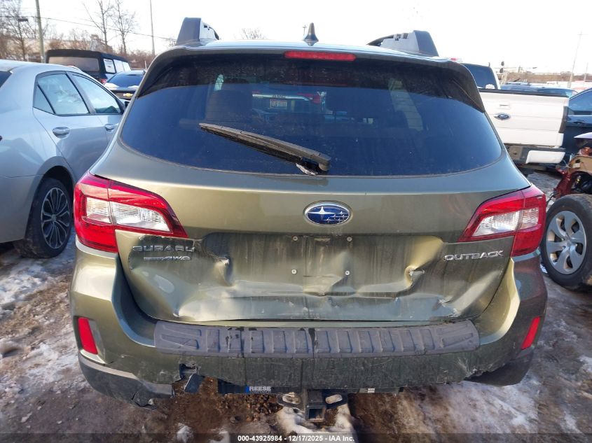 2016 Subaru Outback 2.5I Premium VIN: 4S4BSBFC6G3295772 Lot: 43925984