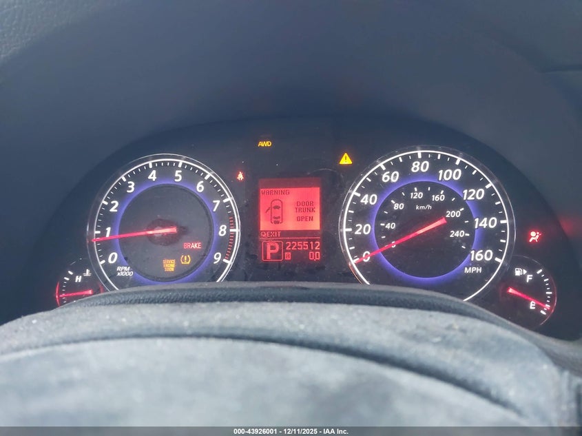 2007 Infiniti G35X VIN: JNKBV61F87M808646 Lot: 43926001