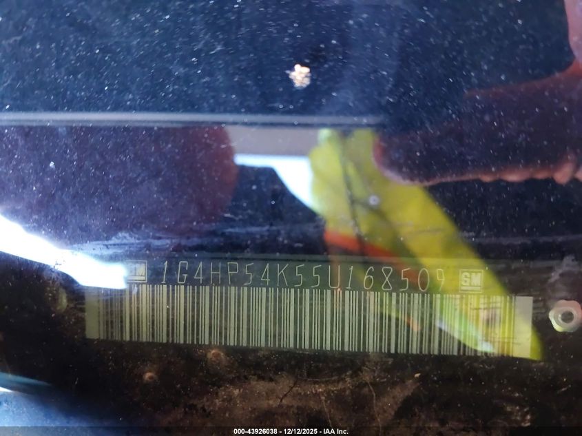 2005 Buick Lesabre Custom VIN: 1G4HP54K55U168509 Lot: 43926038