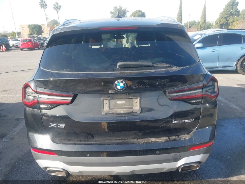 2022 BMW X3 xDrive30I VIN: 5UX53DP04N9K79772 Lot: 43926055