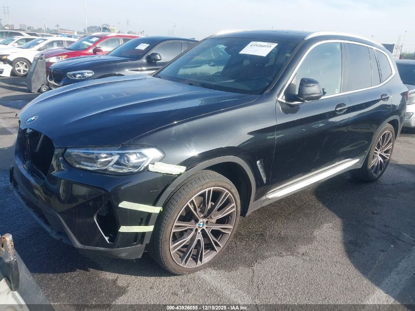 2022 BMW X3 xDrive30I VIN: 5UX53DP04N9K79772 Lot: 43926055