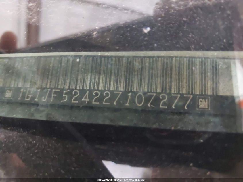 2002 Chevrolet Cavalier Ls VIN: 1G1JF524227107277 Lot: 43926093