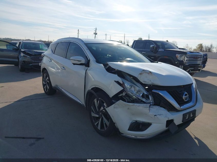2017 Nissan Murano Platinum VIN: 5N1AZ2MG6HN161931 Lot: 43926100