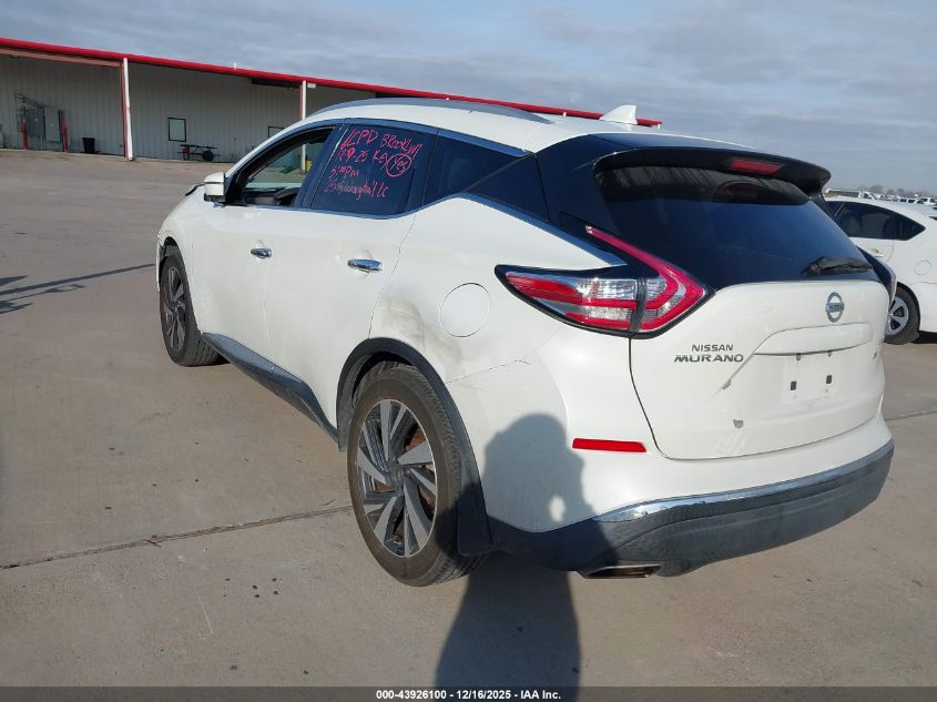 2017 Nissan Murano Platinum VIN: 5N1AZ2MG6HN161931 Lot: 43926100
