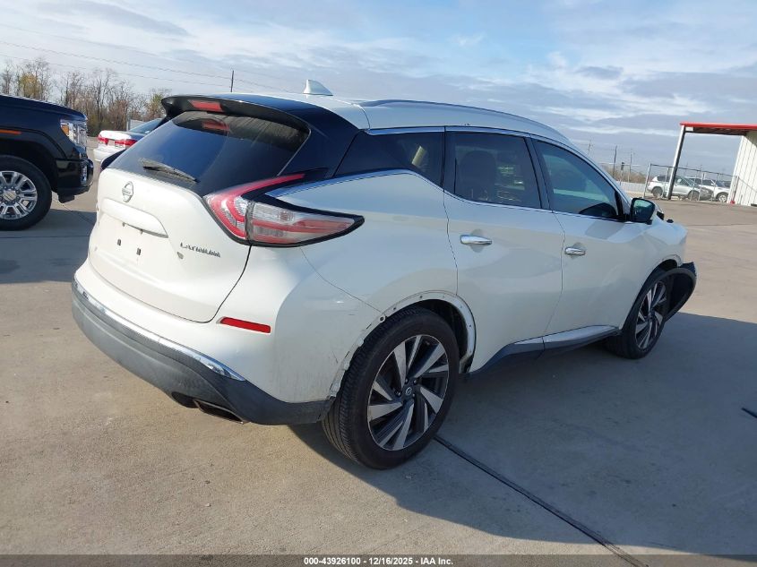 2017 Nissan Murano Platinum VIN: 5N1AZ2MG6HN161931 Lot: 43926100