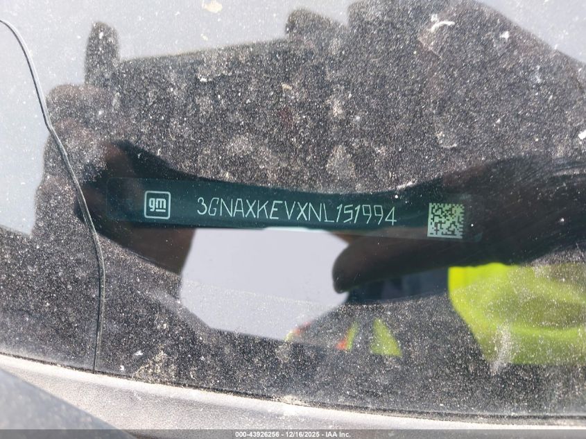 2022 Chevrolet Equinox Fwd Lt VIN: 3GNAXKEVXNL151994 Lot: 43926256