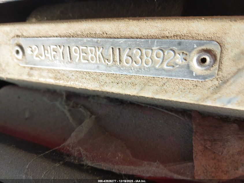 1989 Jeep Wrangler / Yj VIN: 2J4FY19E8KJ163892 Lot: 43926277